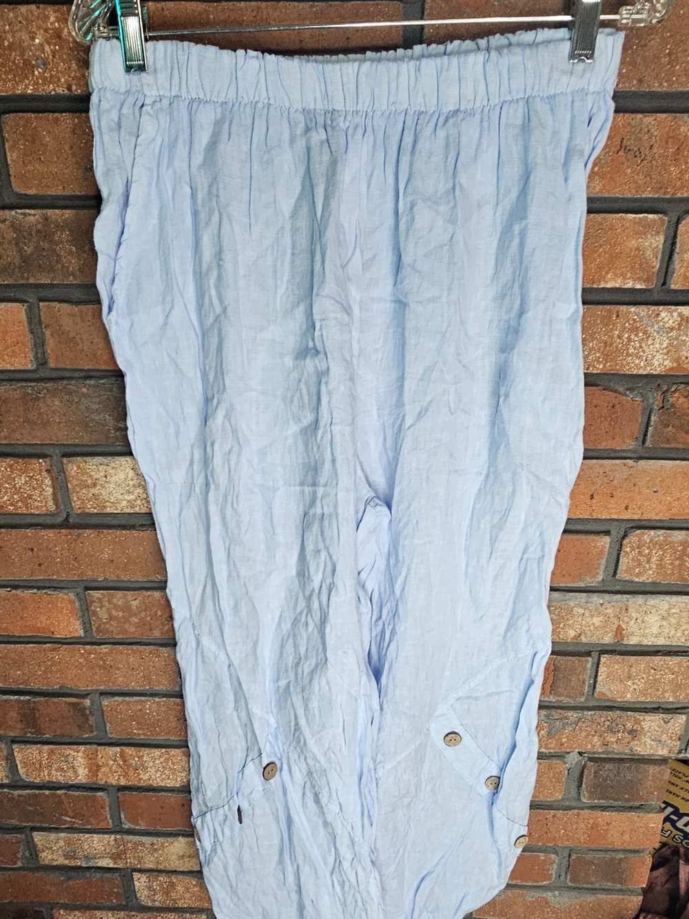 Made in Italy blue linen pants